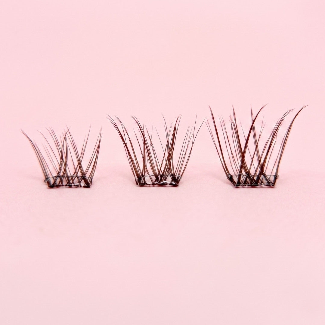 Soft Glam Brown Pre-Glued Lash Clusters